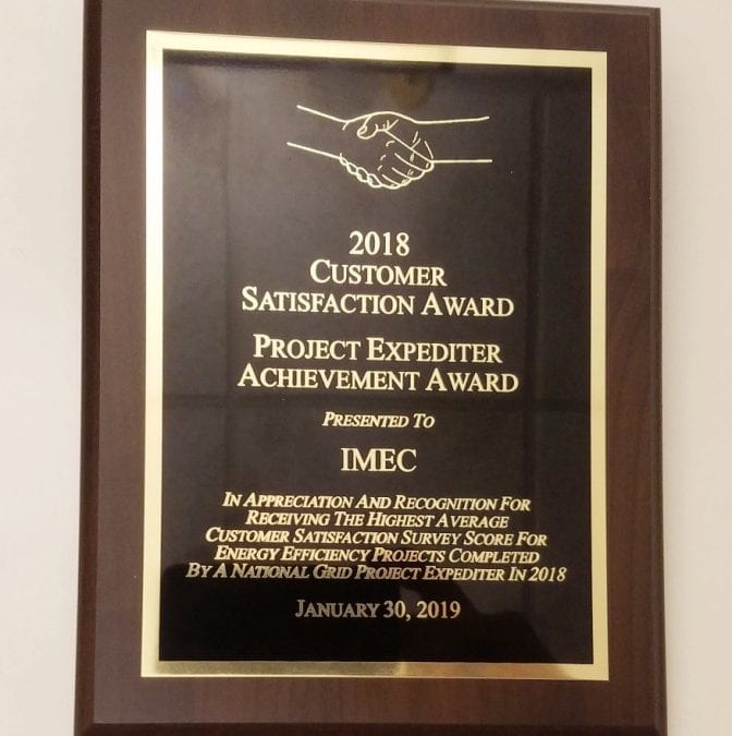 National Grid Recognizes IMEC with Project Expeditor Award for Customer Satisfaction