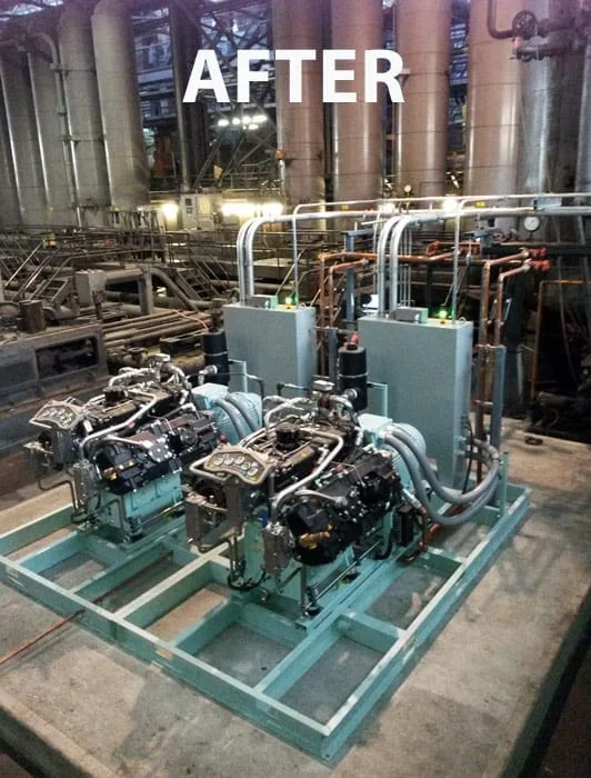 air-over-water compressor system after